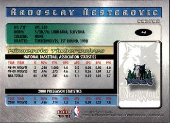 2000-01 Fleer Futures #4 Radoslav Nesterovic Back