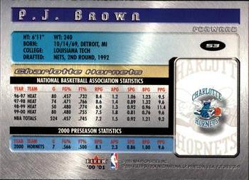 2000-01 Fleer Futures #53 P.J. Brown Back