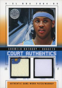2004-05 SkyBox E-XL - Court Authentics Patches/Warm Ups #CA-CA Carmelo Anthony Front