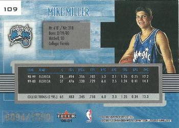 2000-01 Fleer Genuine #109 Mike Miller Back
