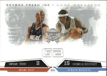 2004-05 SkyBox Fresh Ink - Game Breakers #9 GB Dwyane Wade / Carmelo Anthony Front
