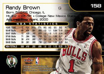 2000-01 Fleer Premium #158 Randy Brown Back