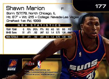 2000-01 Fleer Premium #177 Shawn Marion Back
