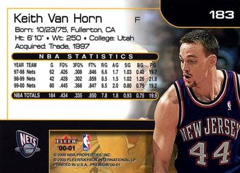 2000-01 Fleer Premium #183 Keith Van Horn Back