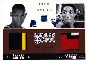 2004-05 SkyBox LE - Legends of the Draft Patches Dual #LDD-RM/SP Reggie Miller / Scottie Pippen Front