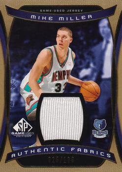 2004-05 SP Game Used - Authentic Fabrics Gold #AF-MM Mike Miller Front