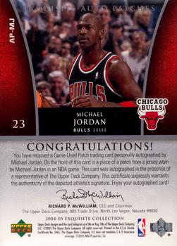 2004-05 SP Game Used - Authentic Patches #AP-MJ Michael Jordan Back