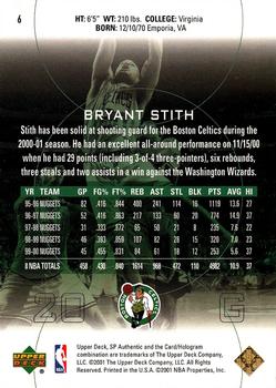 2000-01 SP Authentic #6 Bryant Stith Back