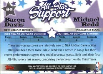 2004-05 Topps - All-Star Support #AS-DR Baron Davis / Michael Redd Back