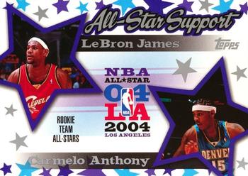 2004-05 Topps - All-Star Support #AS-JA LeBron James / Carmelo Anthony Front