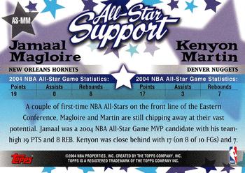 2004-05 Topps - All-Star Support #AS-MM Jamaal Magloire / Kenyon Martin Back