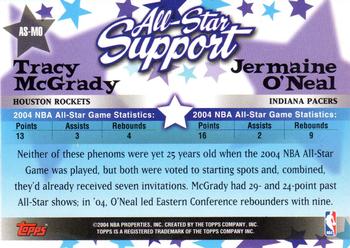 2004-05 Topps - All-Star Support #AS-MO Tracy McGrady / Jermaine O'Neal Back