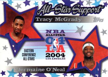 2004-05 Topps - All-Star Support #AS-MO Tracy McGrady / Jermaine O'Neal Front