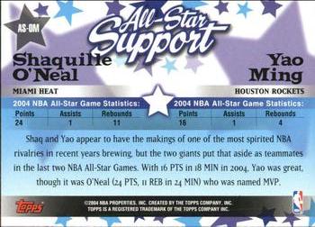2004-05 Topps - All-Star Support #AS-OM Shaquille O'Neal / Yao Ming Back