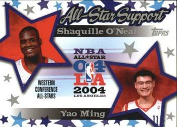 2004-05 Topps - All-Star Support #AS-OM Shaquille O'Neal / Yao Ming Front