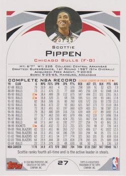 2004-05 Topps - Gold #27 Scottie Pippen Back