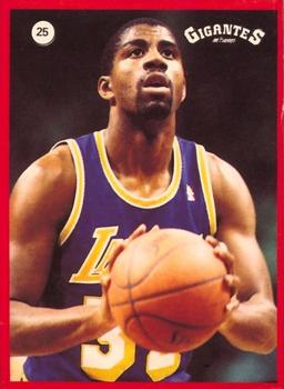 1987-88 Gigantes de la NBA Stickers (Spain) #25 Magic Johnson Front