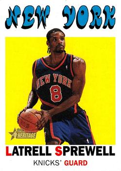 2000-01 Topps Heritage #9 Latrell Sprewell Front