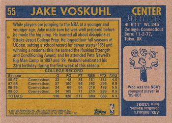 2000-01 Topps Heritage #55 Jake Voskuhl Back