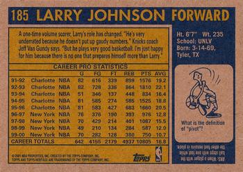 2000-01 Topps Heritage #185 Larry Johnson Back