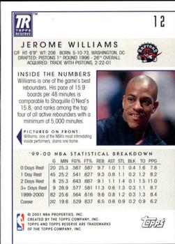 2000-01 Topps Reserve #12 Jerome Williams Back