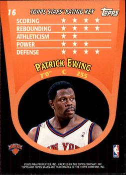 2000-01 Topps Stars #16 Patrick Ewing Back