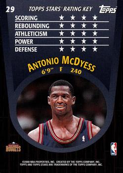 2000-01 Topps Stars #29 Antonio McDyess Back