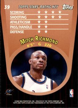 2000-01 Topps Stars #39 Mitch Richmond Back