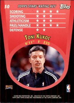2000-01 Topps Stars #50 Toni Kukoc Back