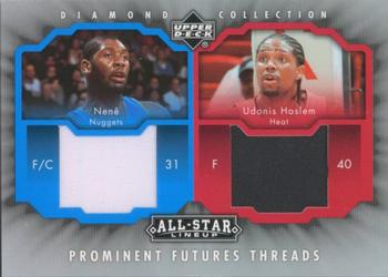2004-05 Upper Deck All-Star Lineup - Prominent Futures Threads #PFT-NH Nene / Udonis Haslem Front