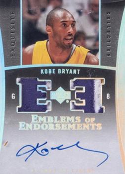 2004-05 Upper Deck Exquisite Collection - Emblems of Endorsement #EM-KB Kobe Bryant Front