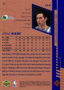2000-01 Upper Deck #37 Steve Nash Back