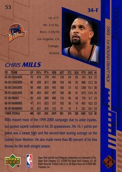 2000-01 Upper Deck #53 Chris Mills Back