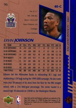 2000-01 Upper Deck #96 Ervin Johnson Back