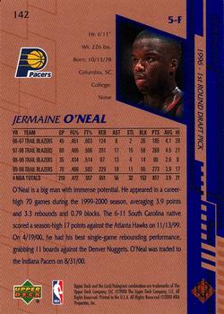 2000-01 Upper Deck #142 Jermaine O'Neal Back