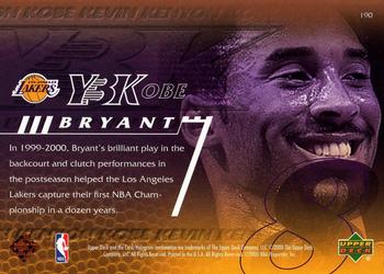 2000-01 Upper Deck #190 Kobe Bryant Back