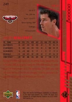 2000-01 Upper Deck #249 Matt Maloney Back