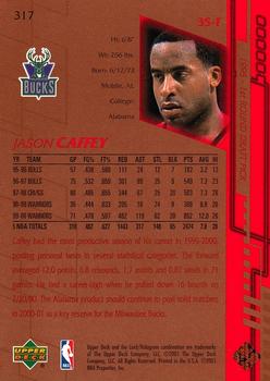 2000-01 Upper Deck #317 Jason Caffey Back