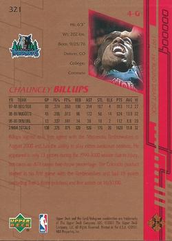 2000-01 Upper Deck #321 Chauncey Billups Back