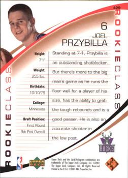 2000-01 Upper Deck #429 Joel Przybilla Back