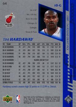 2000-01 Upper Deck Encore #64 Tim Hardaway Back
