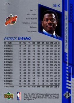 2000-01 Upper Deck Encore #115 Patrick Ewing Back
