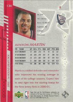 2000-01 Upper Deck Encore #136 Kenyon Martin Back