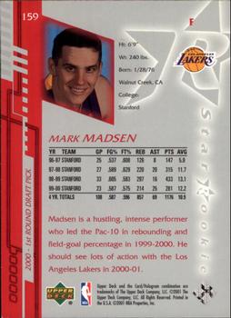 2000-01 Upper Deck Encore #159 Mark Madsen Back