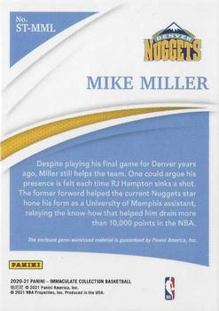2020-21 Panini Immaculate Collection - The Standard #ST-MML Mike Miller Back