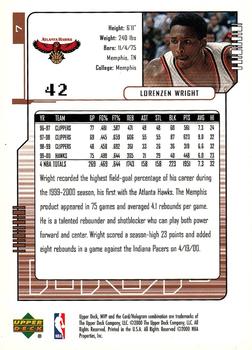 2000-01 Upper Deck MVP #7 Lorenzen Wright Back