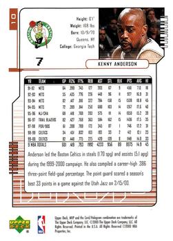 2000-01 Upper Deck MVP #10 Kenny Anderson Back