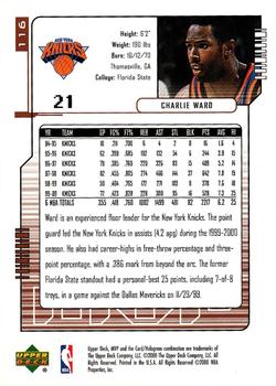 2000-01 Upper Deck MVP #116 Charlie Ward Back