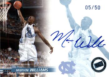 2005 Press Pass - Autographs Blue Player Silhouettes #NNO Marvin Williams Front