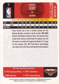 2000-01 Upper Deck Victory #3 Jason Terry Back